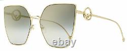 Fendi Square Sunglasses FF0323S FT3FQ Gold 63mm 323