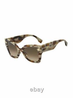 Fendi Sunglasses FF0434GS 2VM-M2 51mm Havana Pattern / Brown Pink Gradient Lens