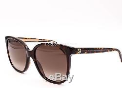 GUCCI 3819/S KCLHA Sunglasses Glossy Dark Tortoise Gold GG Logo NEW