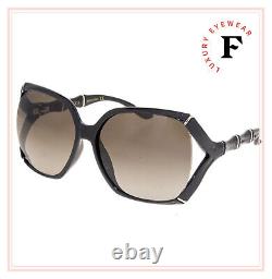 GUCCI Bamboo GG0505S Black Brown Gradient Oversized Sunglasses 3508 0505 005