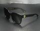 Gucci Gg0034s 001 Rectangular Square Black Grey 54 Mm Women's Sunglasses