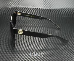 GUCCI GG0034S 001 Rectangular Square Black Grey 54 mm Women's Sunglasses