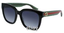 GUCCI GG0034S 002 Rectangular Square Black Grey 54 mm Women's Sunglasses