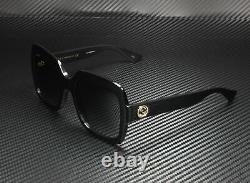 GUCCI GG0036S 001 Rectangular Square Black Grey 54 mm Women's Sunglasses