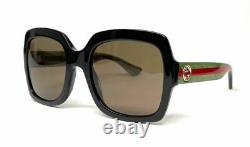 GUCCI GG0036S 002 Black Square Rectangle Women's Sunglasses 54 mm