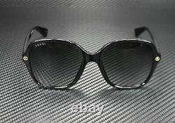 GUCCI GG0092S 001 Rectangular Square Black Grey 55 mm Women's Sunglasses