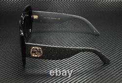 GUCCI GG0102S 001 Rectangular Square Black Grey 54 mm Women's Sunglasses