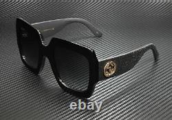 GUCCI GG0102S 001 Rectangular Square Black Grey Women's Sunglasses 54mm