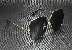 GUCCI GG0106S 001 Rectangular Square Black Grey Women's Sunglasses 56 mm