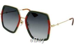 GUCCI GG0106S 007 Grey Gradient Lens Square Unisex Sunglasses