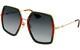 Gucci Gg0106s 007 Grey Gradient Lens Square Unisex Sunglasses