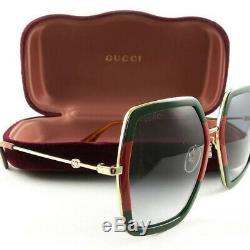 GUCCI GG0106S 007 Grey Gradient Lens Square Unisex Sunglasses