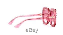 GUCCI GG0148S 003 Pink Crystal Gradient Sunglasses 53mm