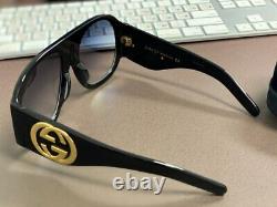 GUCCI GG0152S BLACK Men's / Women's Frame Gradient Lens Oversized Sunglasses