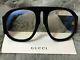 Gucci Gg0152s Clear Black Acetate Frame Oversized Sunglasses