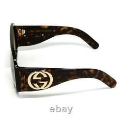 GUCCI GG0152S Havana Lens Tortoiseshell Acetate Frame Oversized Sunglasses