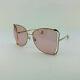 Gucci Gg0252s 004 Gold Pink Oversize Round-frame Metal Sunglasses Women