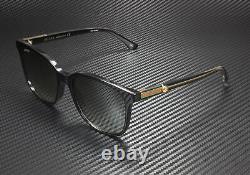 GUCCI GG0376S 001 Rectangular Black Crystal Black Grey 54 mm Women's Sunglasses
