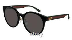 GUCCI GG0416Sk 002 Round Oval Black Grey 55 mm Women's Sunglasses