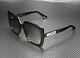 Gucci Gg0418s 001 Rectangular Square Black Grey 54 Mm Women's Sunglasses