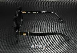GUCCI GG0632S 001 Square Black Shiny Black Grey 56 mm Women's Sunglasses