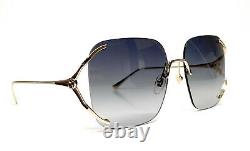 GUCCI GG0646S 001 Gold Grey Gradient Women's Sunglasses 60mm