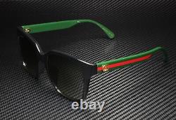 GUCCI GG0715SA 001 Black Red Grey Square 53 mm Women's Sunglasses