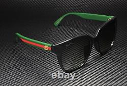 GUCCI GG0715SA 001 Black Red Grey Square 53 mm Women's Sunglasses