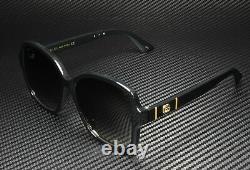 GUCCI GG0765SA 001 Square Injection Black Shiny Bk Grey 57 mm Women's Sunglasses