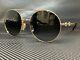 Gucci Gg0878s 001 Gold Round Women's 59 Mm Sunglasses