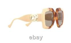 GUCCI GG1022S 003 with DETACHABLE Chain Havana/Ivory Sunglasses