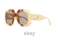 GUCCI GG1022S 003 with DETACHABLE Chain Havana/Ivory Sunglasses