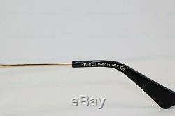 GUCCI I'll be rich forever Blue Gold RARE Square BEE Sunglasses Mirrored