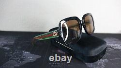 GUCCI Square Urban Sunglasses GG0036/S 002 Black/Green/Red 0036