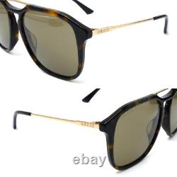 GUCCI Sunglasses Havana Marble Brown GG0321S 002 55? 19-145 Unisex with case