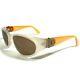 Gianni Versace Sunglasses Mod. 408 Col. 445 Orange Nude Square Frames W Brown Lens