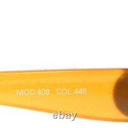Gianni Versace Sunglasses MOD. 408 COL. 445 Orange Nude Square Frames w Brown Lens