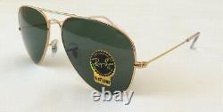Guaranteed 100% Genuine Ray Ban Aviator RB3025 L0205 Sunglasses Green 58mm Lens