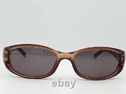 Gucci 2456 Sunglasses Vintage Optyl Narrow Metal Logo Brown Black
