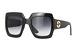 Gucci Gg0053s 001 54mm Oversize Square Black Women Sunglasses 100% Uv