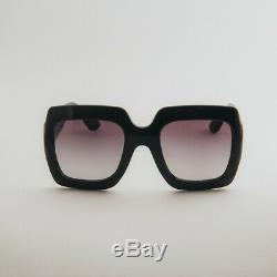 Gucci GG0053S 001 54mm Oversize Square Black Women Sunglasses with Velvet case