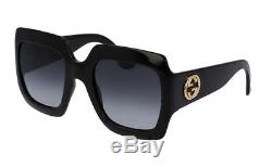 Gucci GG0053S 001 Black 54MM Sunglasses with Grey Lens