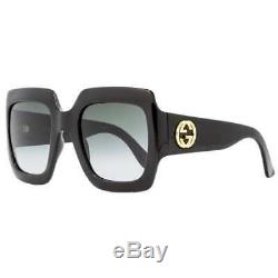 Gucci GG0053S 001 Vintage Oversized Sunglasses in Black 100% UV