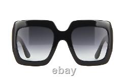 Gucci GG0053S Authentic Oversized Square Black Women Sunglasses