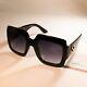 Gucci Gg0053s Black / Grey Lens Square Women Oversized Sunglasses 100% Uv