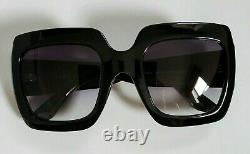 Gucci GG0053S Sunglasses for Women 001 Black Grey Gradient Opened Box