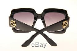 Gucci GG0053 001 Oversized Square Sunglasses in Black Authentic 100% UV