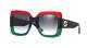 Gucci Gg0083s 001 Oversize Square Women Sunglasses 100% Uv
