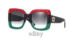Gucci GG0083S 001 Oversize Square Women Sunglasses 100% UV