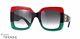 Gucci Gg0083s 001 Red/black/green Square Sunglasses %100 Auth Free Shipping
